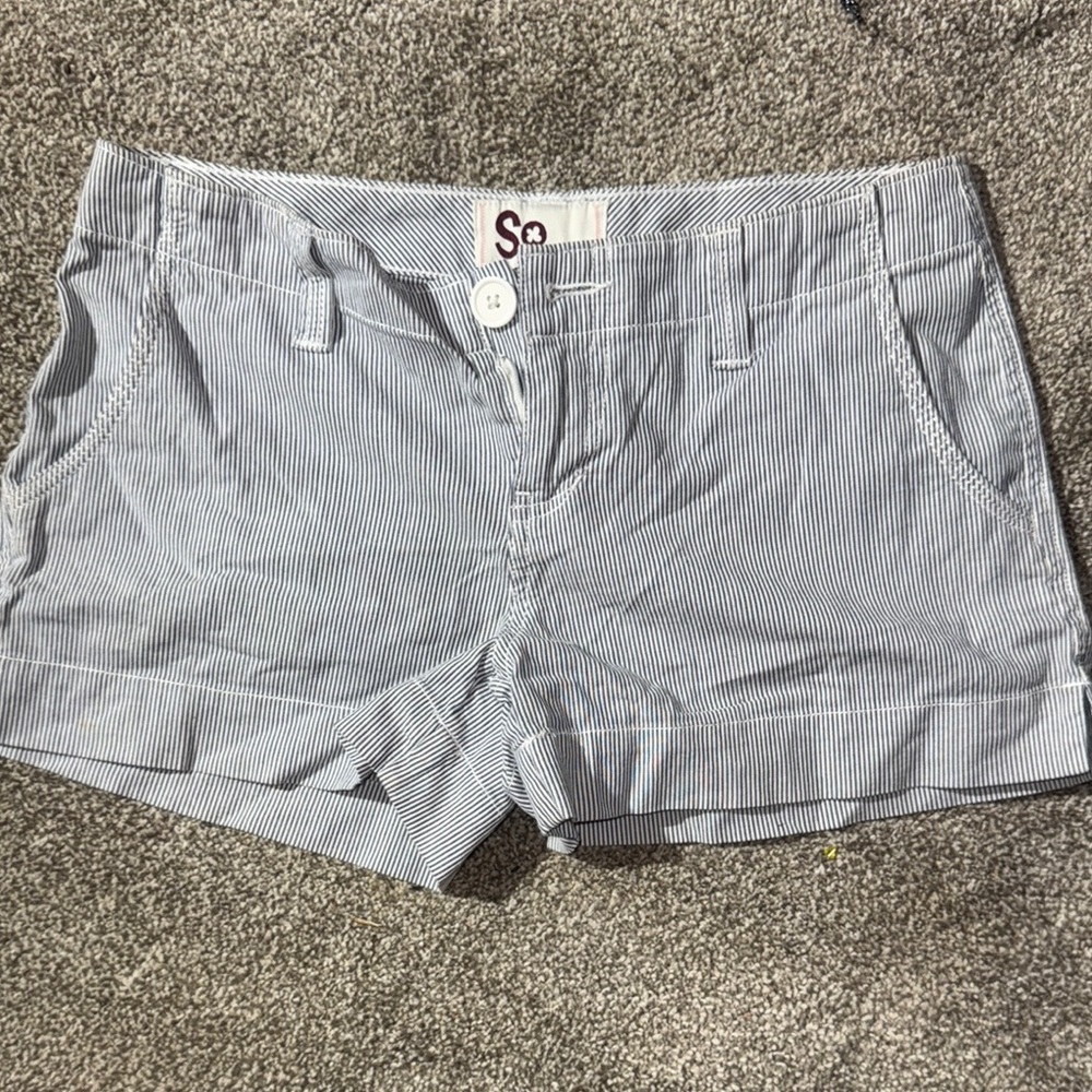 SO Gray Bermuda Shorts Lightweight Cotton Blend